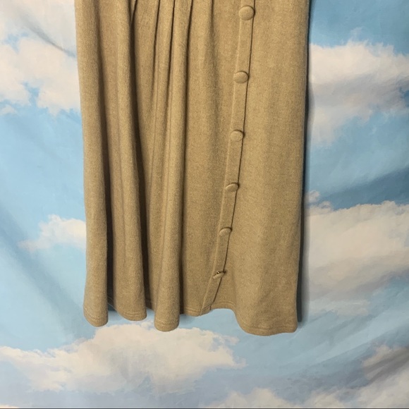 Commetoi- Tan Sleeveless Faux Turtleneck Dress size Small - Picture 3 of 9